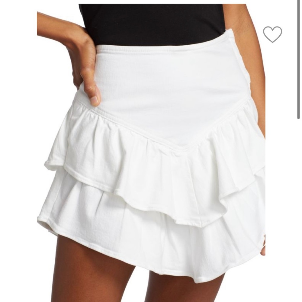 Mother Ruffle Mini Skirt
